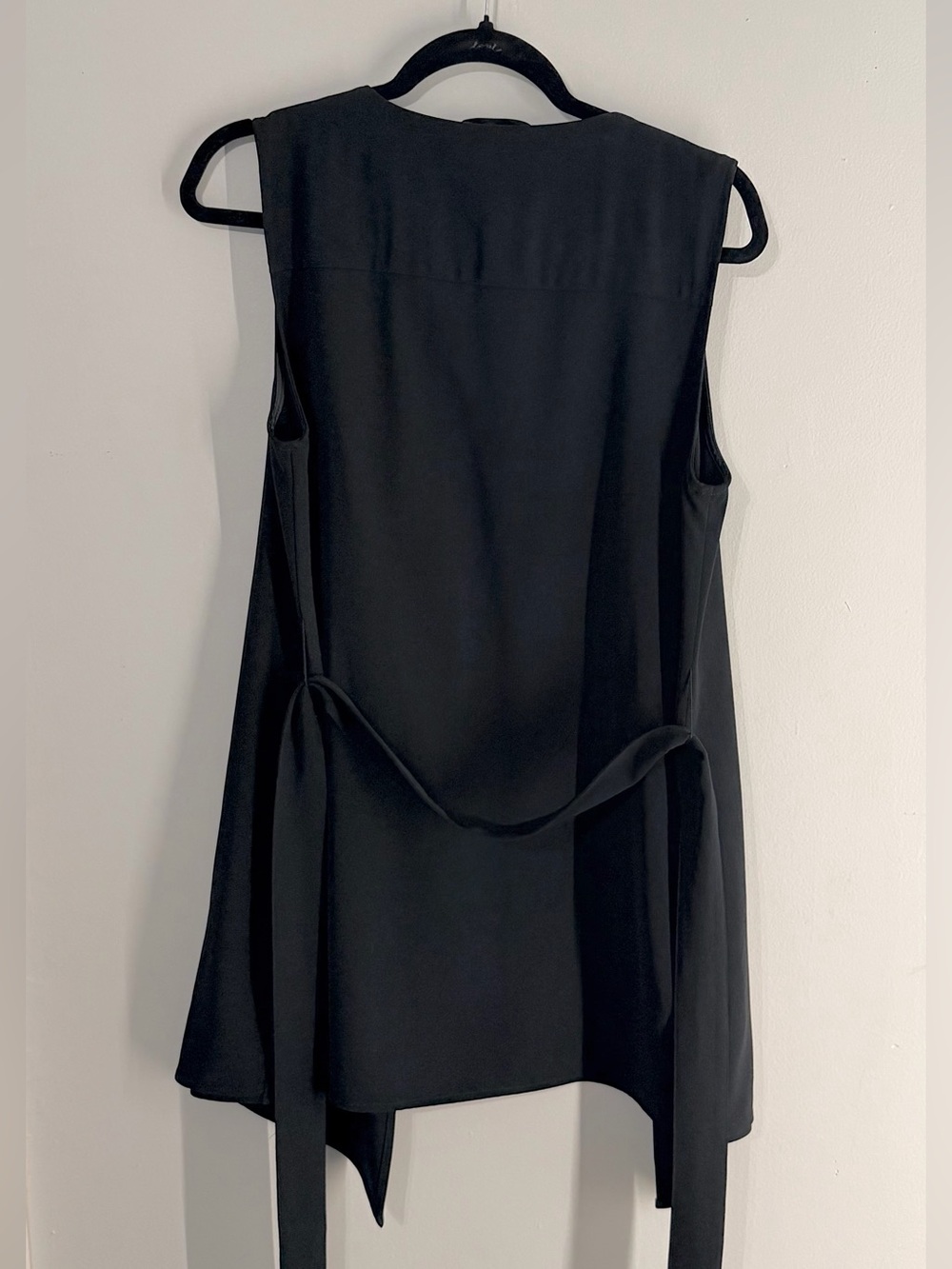 Zara Woman Black Draped Sleeveless Vest - Size SMALL - Picture 2 of 3